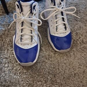 Jordan Kids' White and Blue Sneakers